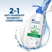 Head & Shoulders 2in1 Cool Menthol Anti Dandruff Shampoo + Conditioner (1000ml)