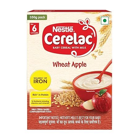 Nestle Instant Cereal Wheat Apple 350g