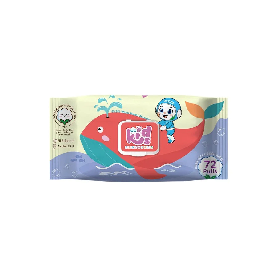 Wiz Kids Wet Baby Wipes - 72 Pulls
