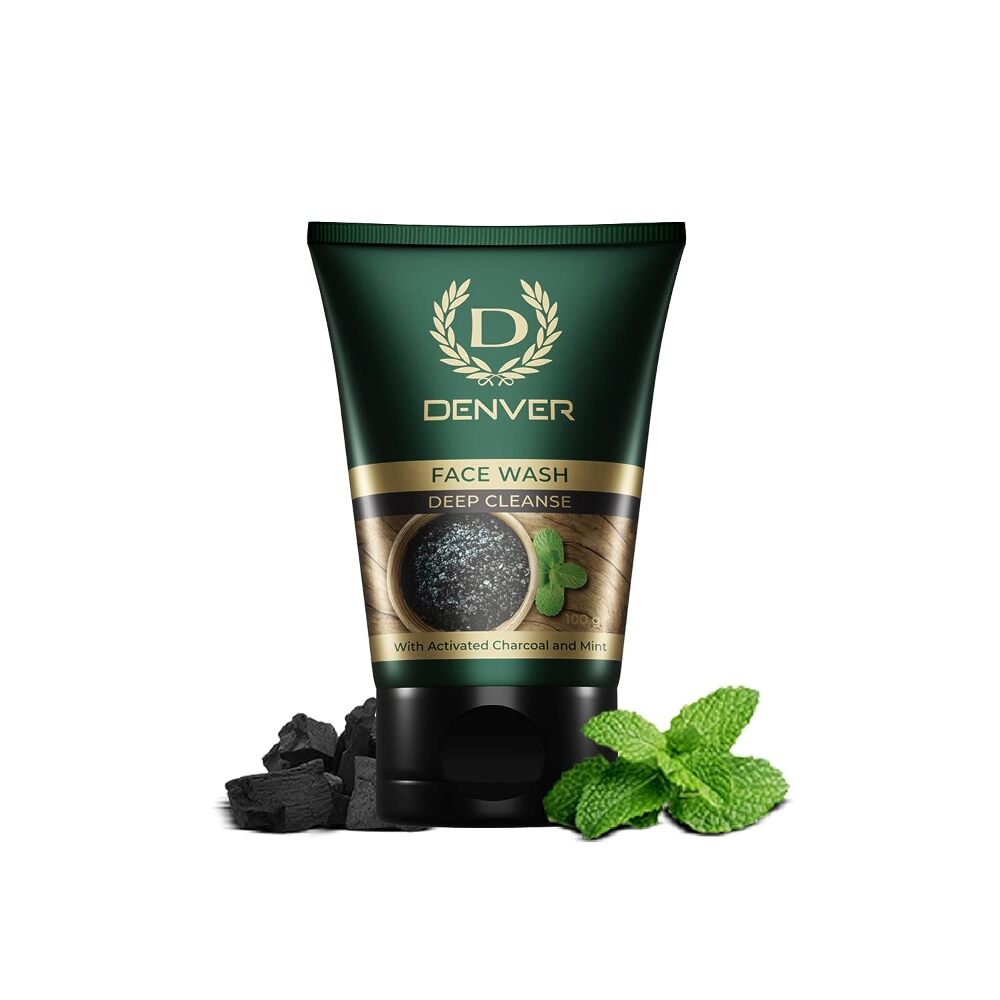 Denver Deep Cleanse Face Wash with Activated Charcoal & Mint, 100 g