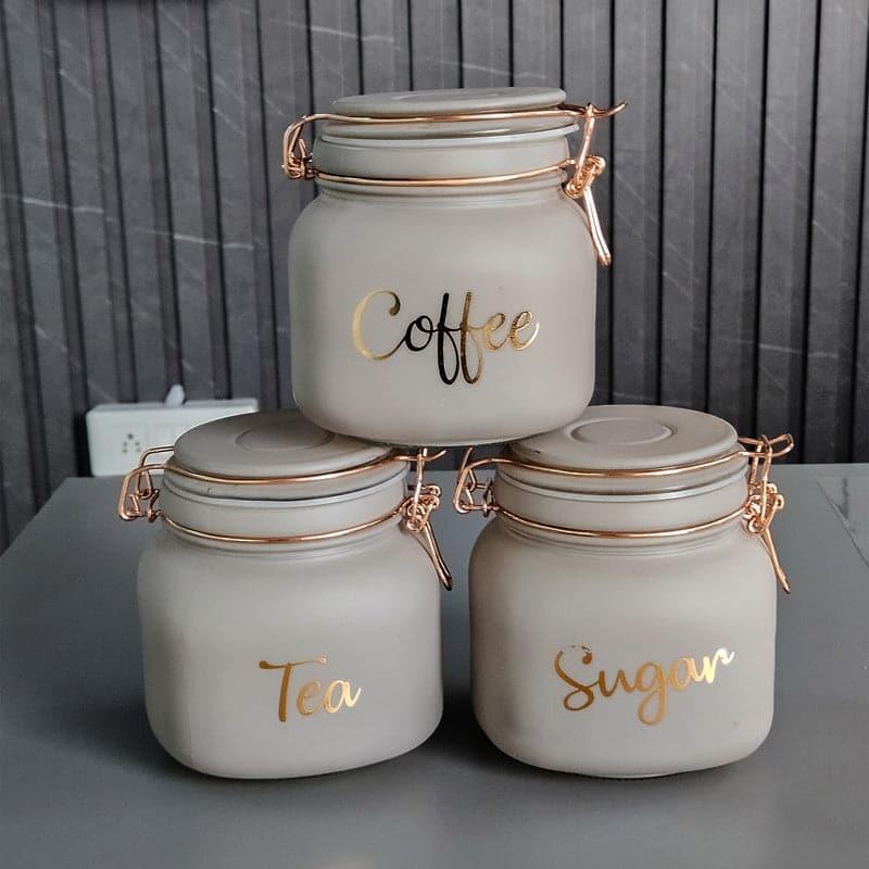Mega Star 3-Pc Glass Jar With Painting And Decal 750ml MSTL24-3A