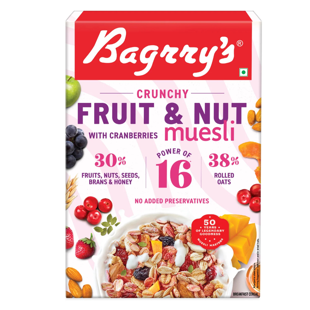 Bagrry's Crunchy Fruit & Nut Muesli 400gm