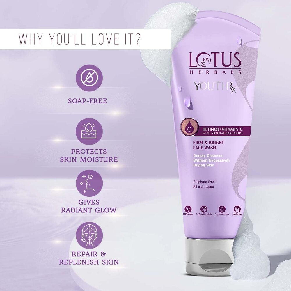 Lotus Herbals YouthRx Firm & Bright Face Wash, 100 gm