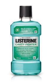 Listerine Mouthwash Liquid - Cavity Fighter, Removes 99.9% Germs, 250 ml Bottle