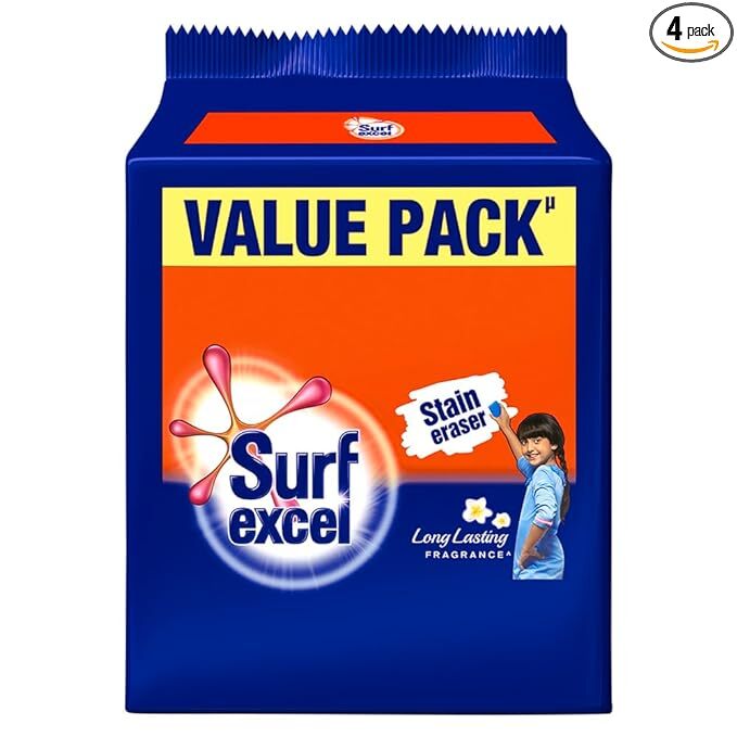 Surf Excel Detergent Bar 200 g (Pack of 4)