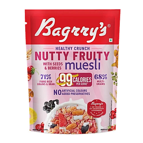 Bagrry's Healthy Crunch Nutty Fruity With Seeds & Berries Muesli 425g Buy1 Get 1 Free