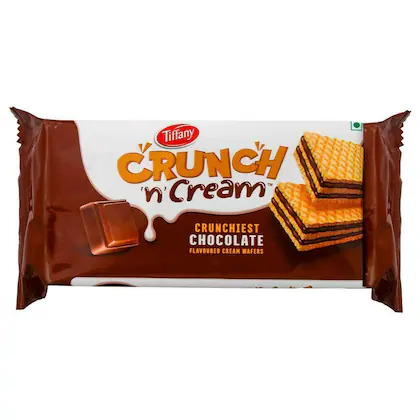Tiffany Crunch N Cream Crunchiest Chocolate Flavoured Cream Wafers 65g