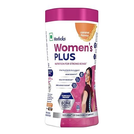 Horlicks womens plus nutrition for strong bones carmel flavour 400g
