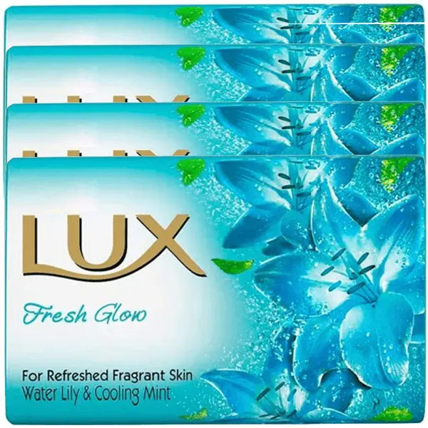 Lux Fresh Glow Plus Lotus Soap, 100G Pack of 4