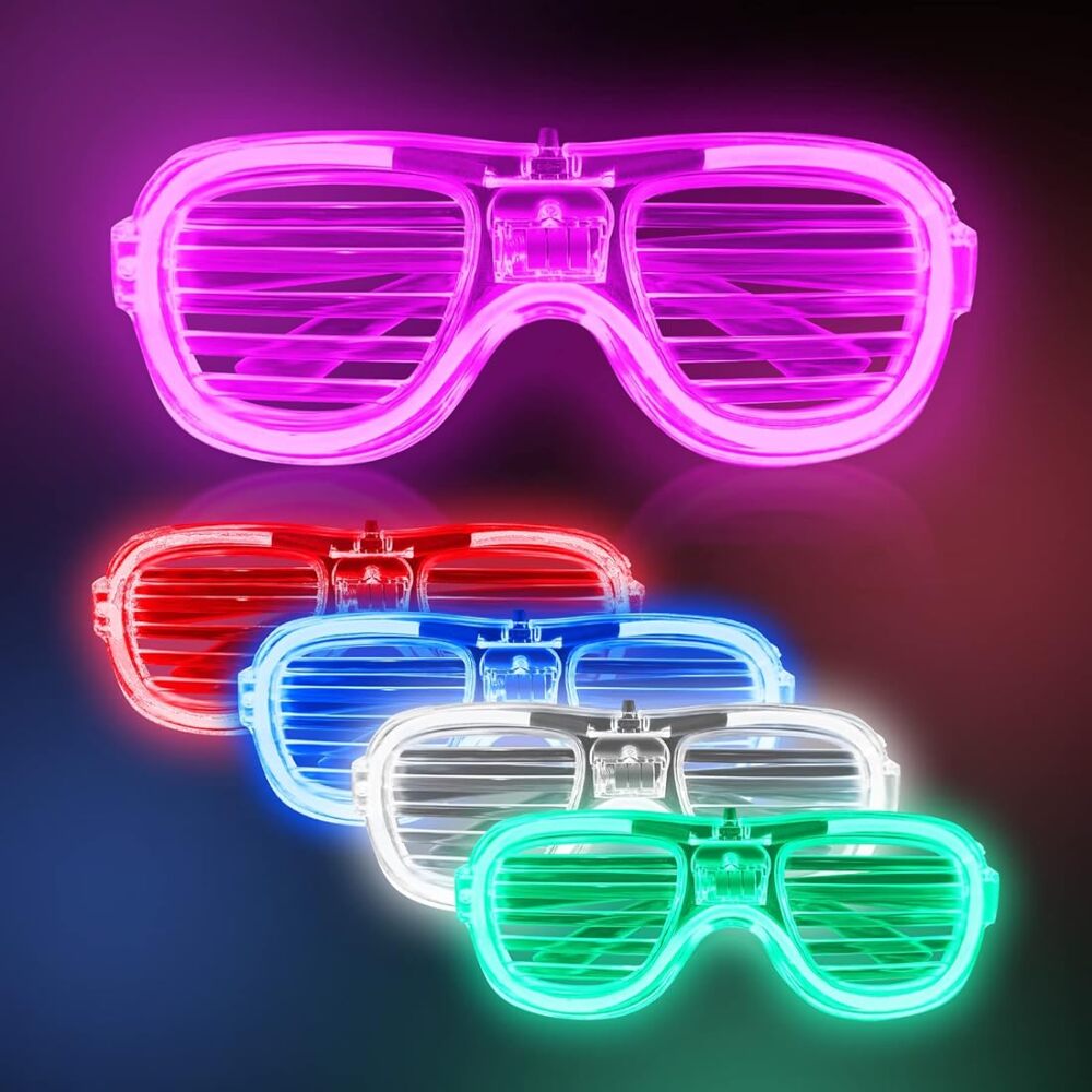 L.E.D Neon Light Googgles For Adults Party R48