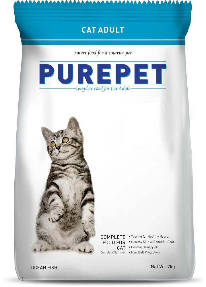 Purepet Adult Dry Cat Food Ocean Fish Flavour, 6Kg