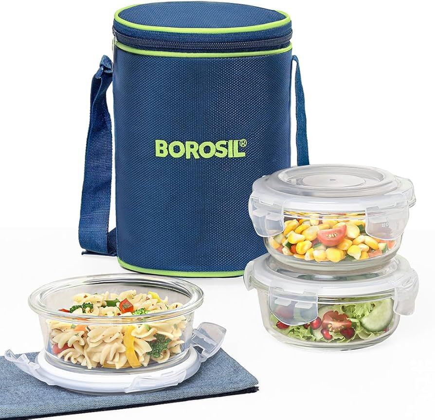 Borosil Lunch Box Glassware, 400Ml