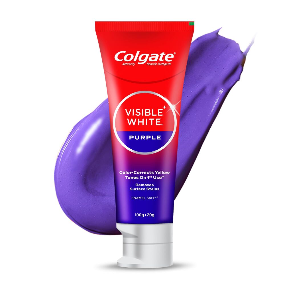 Colgate Visible White Purple For Whiter Teeth, 60g
