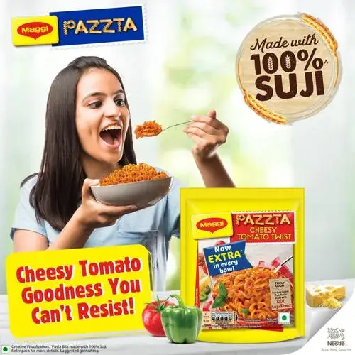 MAGGI Pazzta Cheesy Tomato Twist - Made With 100% Suji/Rawa, 68.5 g