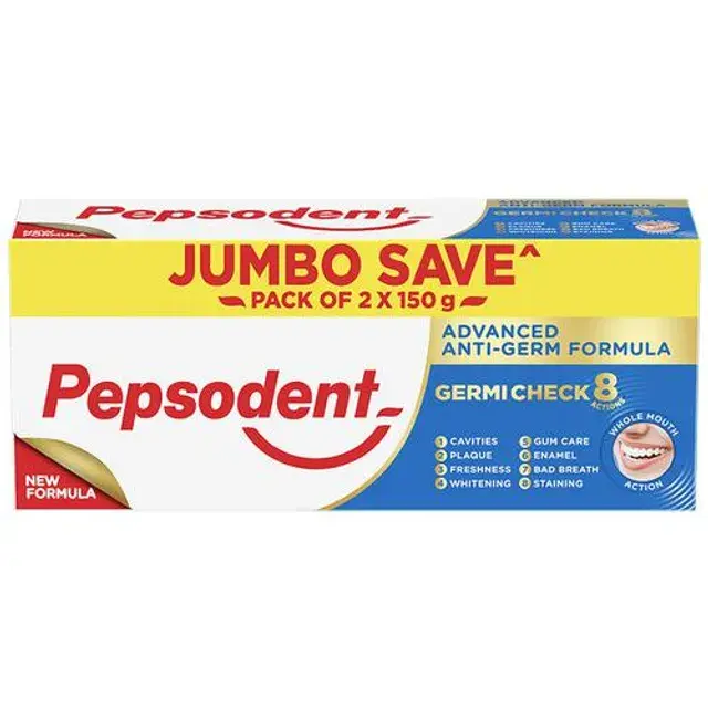 Pepsodent Toothpaste - Germi Check Cavity Protection, 150 g (Pack of 2)
