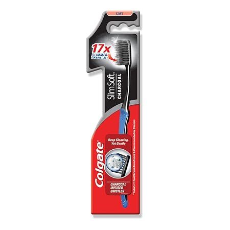 Colgate Toothbrush - Slim Soft Charcoal Soft Bristles - 1 Piece