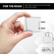 Portronics Adapto 41 M 2.4A 12w Fast Charging Adaptor,Comes with 1M Micro USB Charging Cable, Single Port Wall Charger for iPhone 11/Xs/XS Max/XR/X/8/7/6/Plus, iPad Pro/Air 2/Mini 3/Mini 4, Samsung S4/S5, and More.(White)