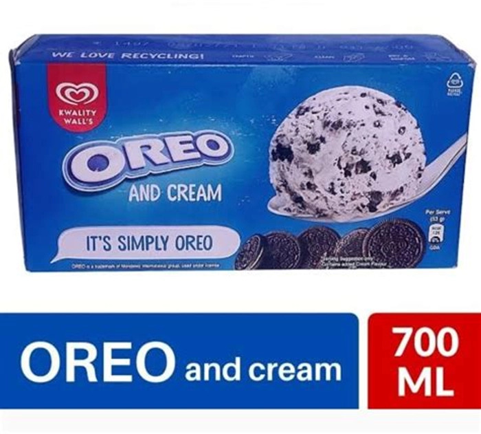 Kwality Walls Oreo And Cream Its Simply Oreo 700ml