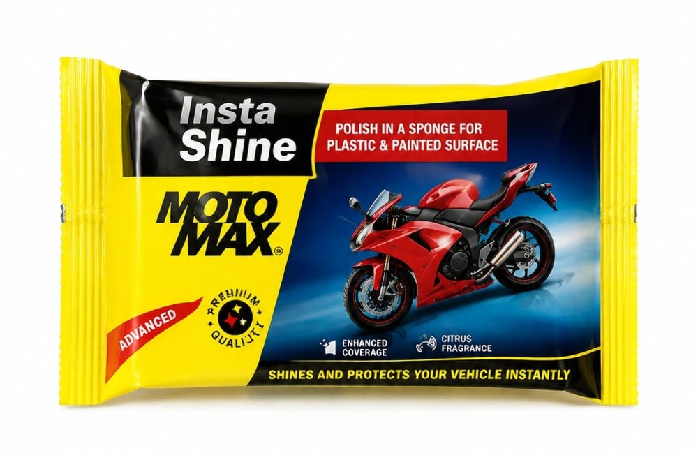 Moto Max Insta Shine Polish Sponge Plastic & Panted Surface 1N