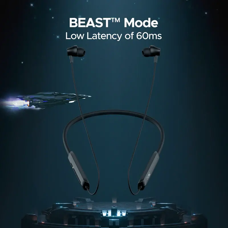 Rockerz Enticer Wireless Earphone with 30HRS Large Playback, BEAST™️ Mode, ENx™ Technology, Quick Switch Button