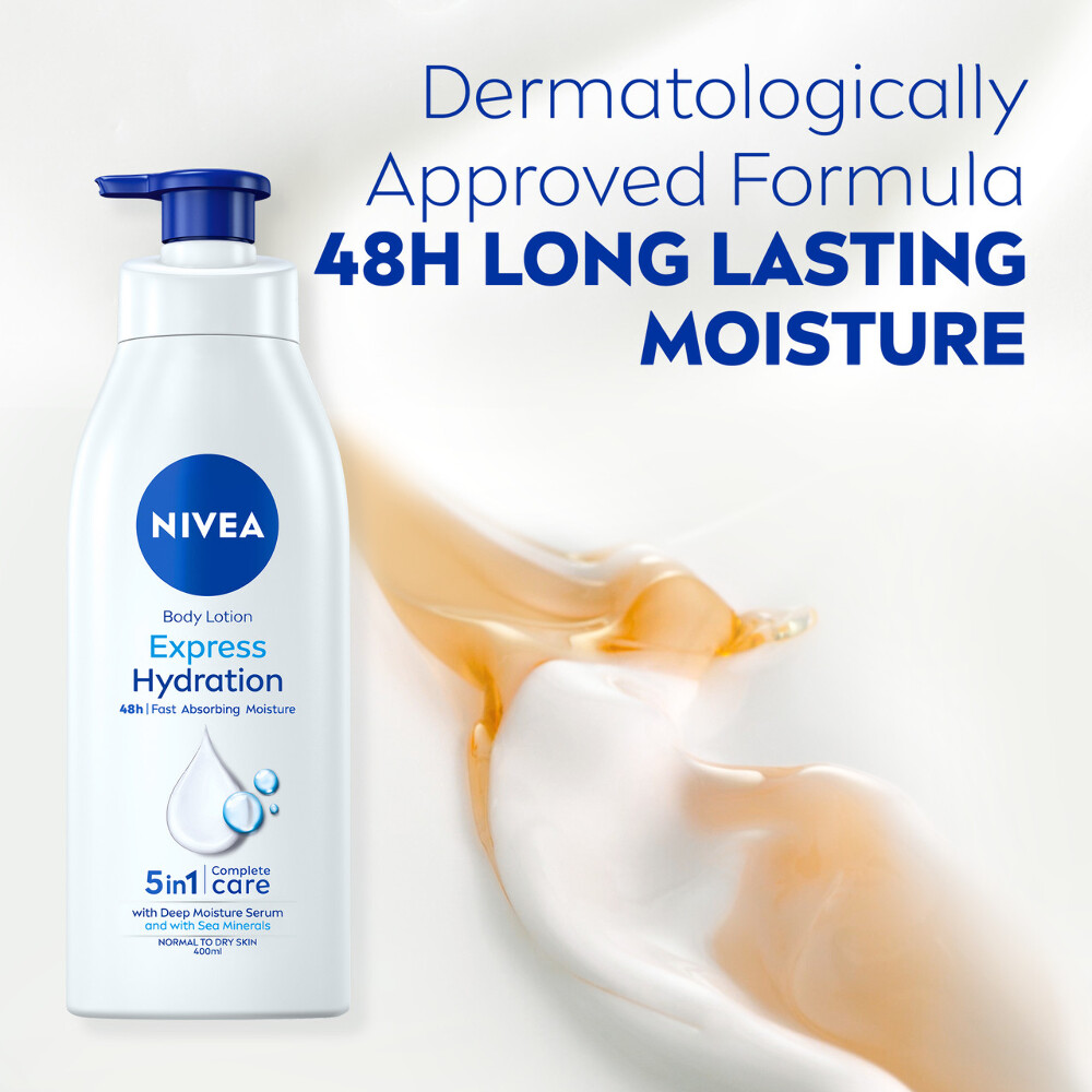 Nivea Body Lotion Express Hydration 5 in 1, 400ml