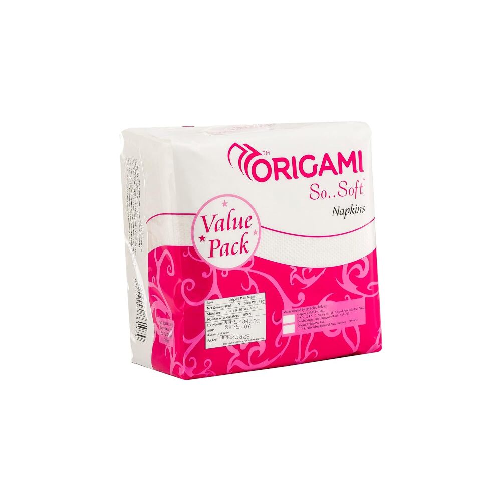 Origami Soft Plain Napkins 1Ply 100N