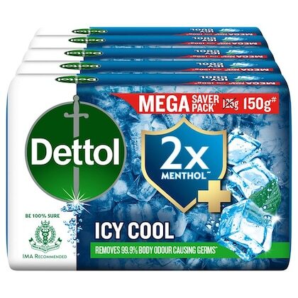 Dettol Icy Cool Soap750G (150*5 each)