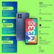 Samsung Galaxy M33 5G (Deep Ocean Blue, 6GB, 128GB Storage) | 6000mAh Battery | Upto 16GB RAM with RAM Plus