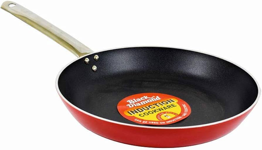 Black Diamond Induction Base Hotel Fry Pan Free Spatula & Free Scrubber