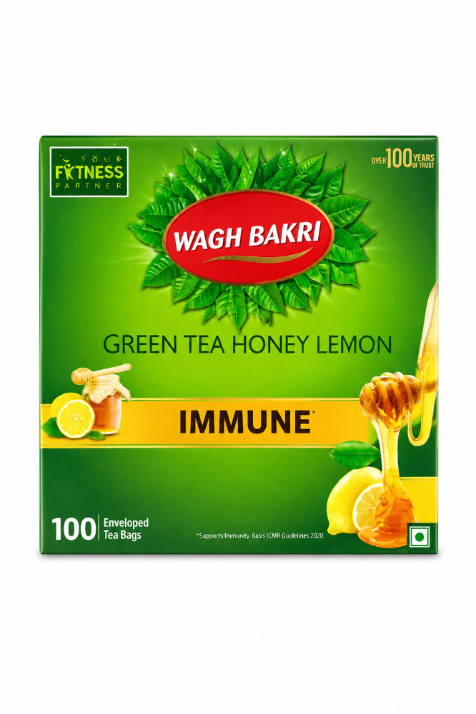 Wagh Bakri Green Tea Honey Lemon 100Tea Bags