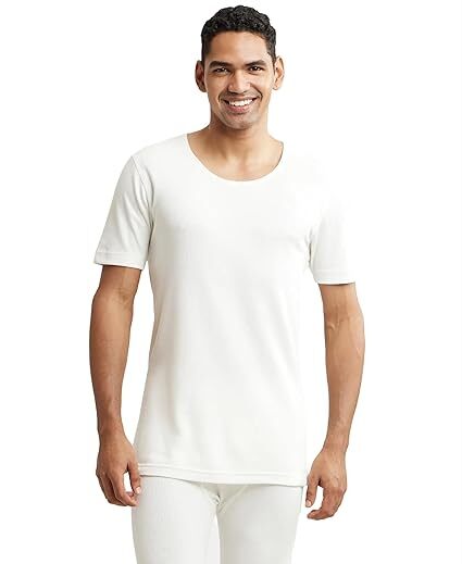Jockey Thermals Short Sleeve Vest 2400 Off White