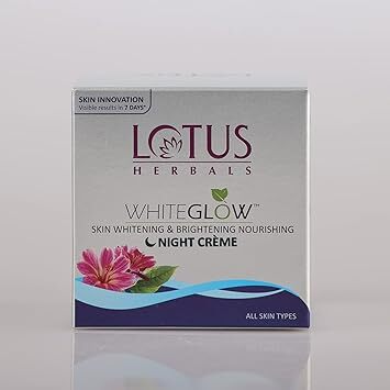 Lotus Herbals WhiteGlow Skin Whitening & Brightening Nourishing Night Cream 60GM