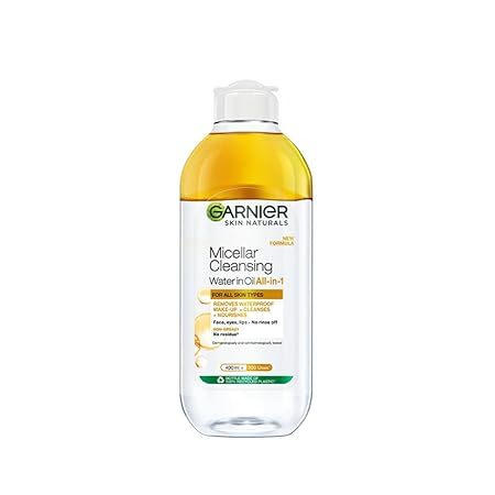 Garnier Skin Naturals, Cleansing Water for Waterproof Makeup Micellar Oil-Infused Cleansing Water, 400ml