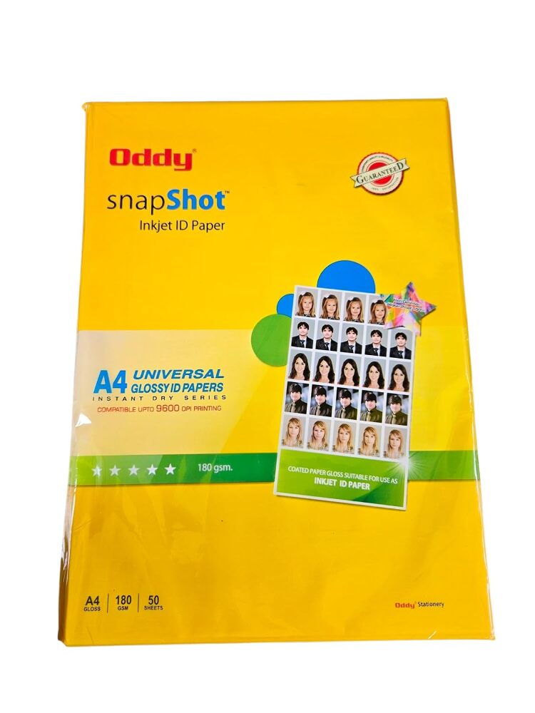 Oddy Snap Shot A4 Universal Glossy ID Paper One Set