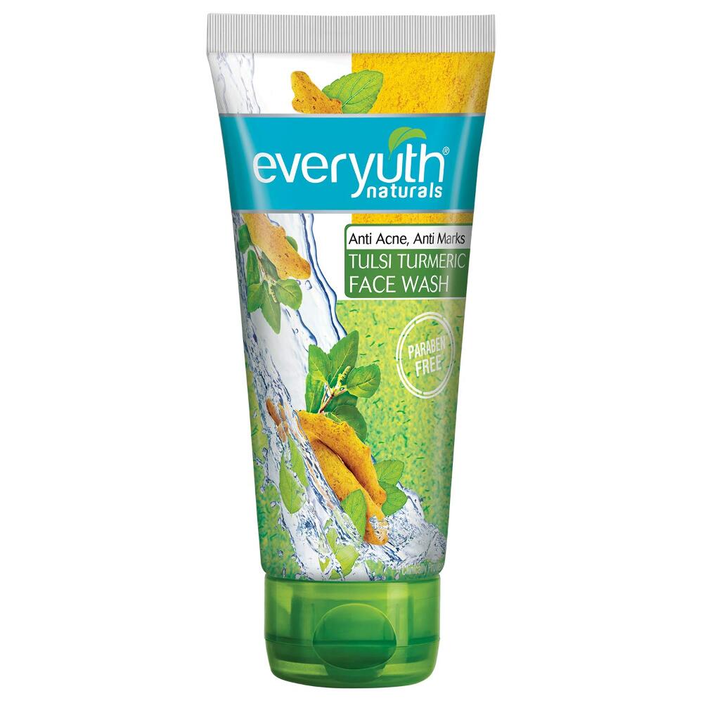 Everyuth Naturals Anti Acne & Marks Tulsi Turmeric Face Wash, 150 g Tube