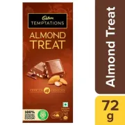 Cadbury Temptations Almond Treat Premium Chocolate Bar, 72 g