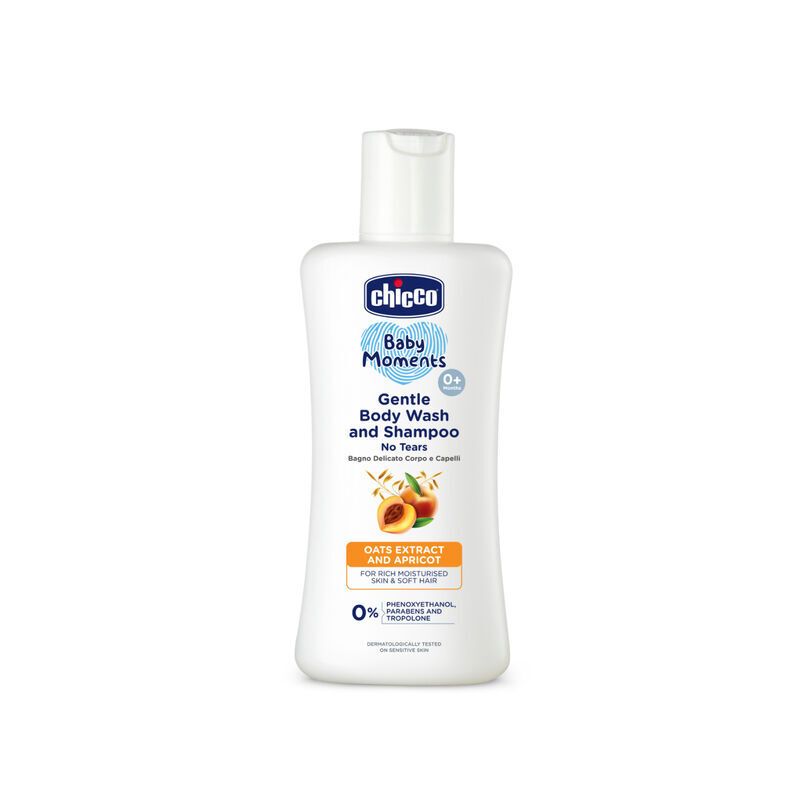 Chicco Baby Moments Gentle Body Wash And Shampoo, 100 ml
