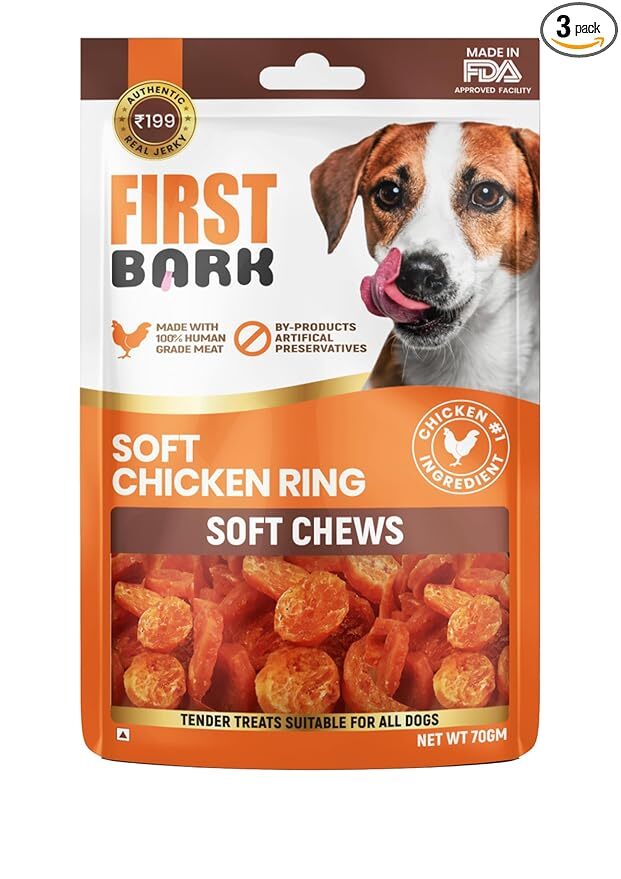 First Bark Soft Chicken Ring Soft Chews 70g