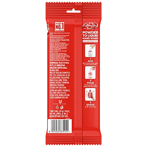 Lifebuoy Powder To Liquid Handwash 99.9% Germ Protection, 8G
