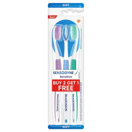 Sensodyne Sensitive Soft tooothbrushes Buy 2 Get 1 Free 3N