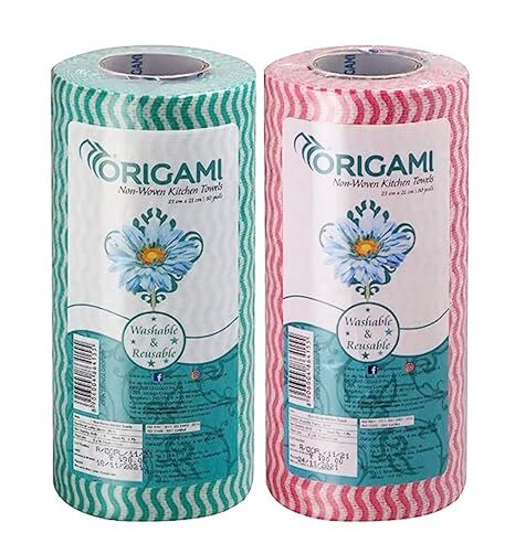 Origami Non Woven Reusable & Washable Kitchen Towel Wipes 1 Pack