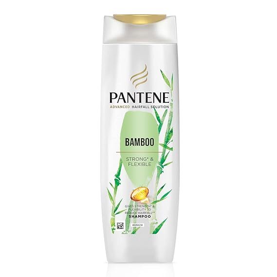 Pantene Bamboo Shampoo - Strong & Flexible, Advanced Hair Fall Solution, Protects Against Damages 340 ml