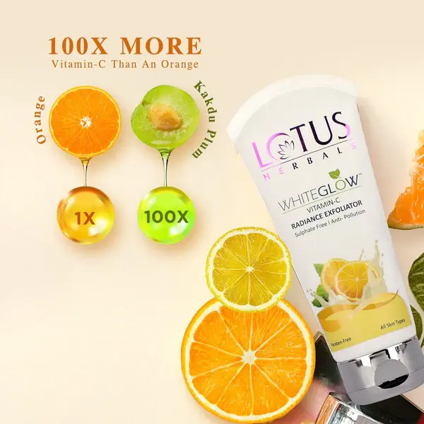 Lotus WhiteGlow Vitamin-C Radiance Exfoliator, 100 gm