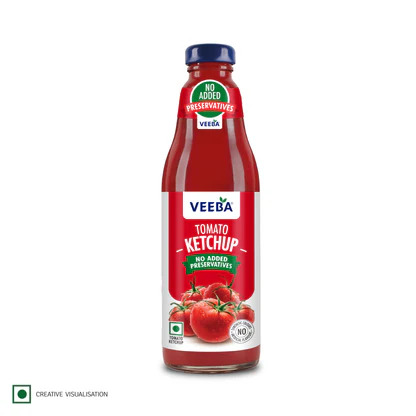 Veeba Tomato Ketchup Bno Addewd Preservatives 500g