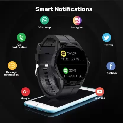 Fire-Boltt Talk Bluetooth Calling Smart Watch with SpO2, Metal Body & Luxury Design Smartwatch (Black Strap, 46)