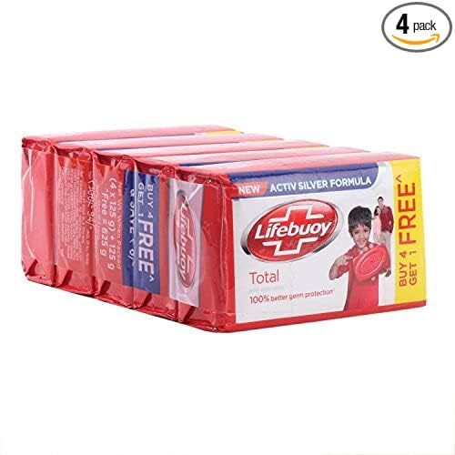 Lifebuoy 100% Stronger Skin Protection 4+1 FREE Soap Each 125gm