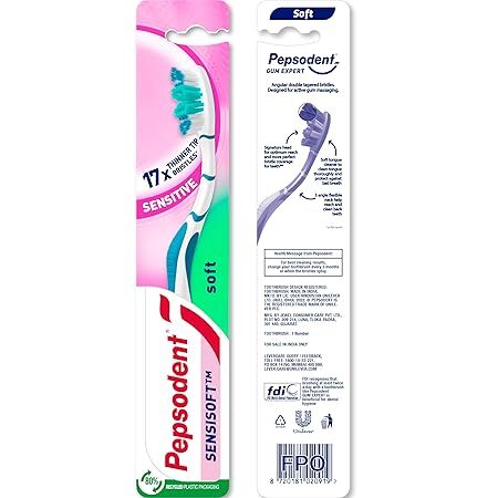 Pepsodent Sensisoft 17X Thinner Tip Bristles Thoothbrush 1N