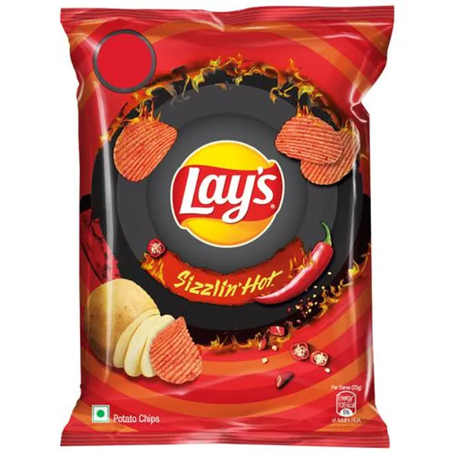 Bulk Deal :- Lays Potato Chips - Sizzlin Hot, 40 g ( Pack of 12 )