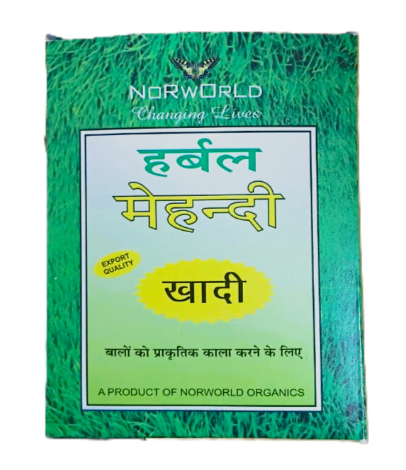 Norworld Herbal MEHNDI kHADI Natural Hair Black 60 g
