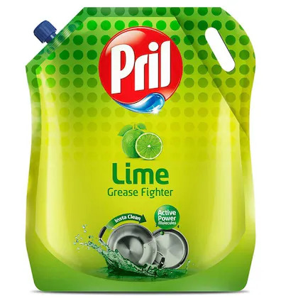 Bulk Deal - Pril Lime Dishwash Liquid 1.5 L ( Pack of 5 )